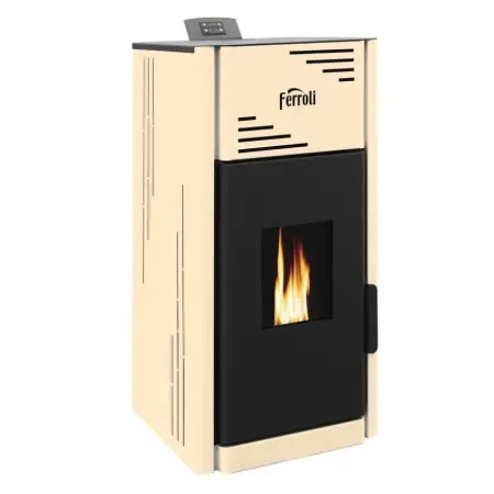 Termokominek FERROLI Breta Pellet PRO 30 kW na pellet z płaszczem wodnym